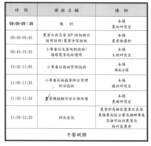 高雄市政府農業局線上植物防疫平台 - 活動資訊